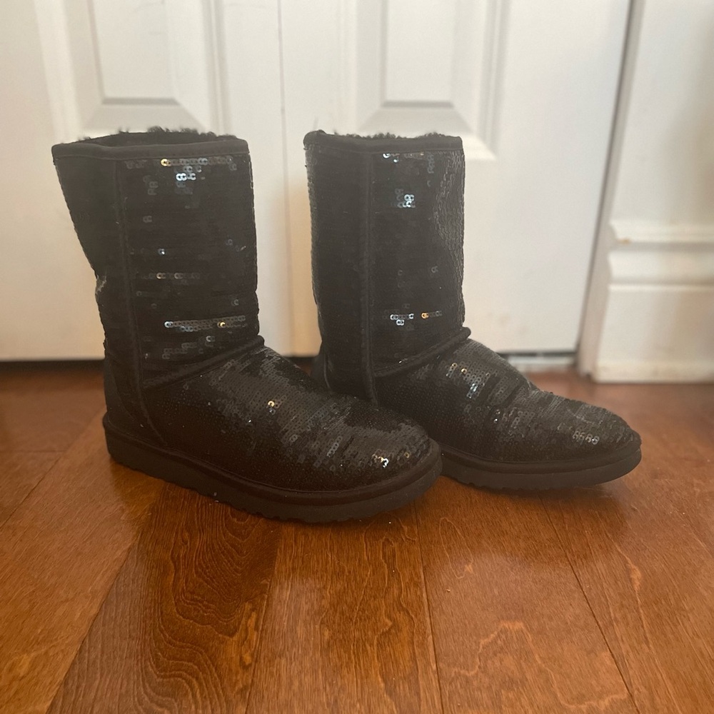 UGG Black Sequin Winter Boots